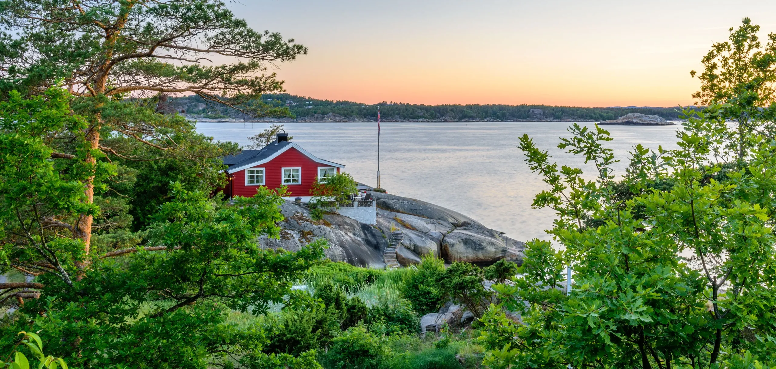 Sandefjord harbour and waterfront in Vestfold, Norja