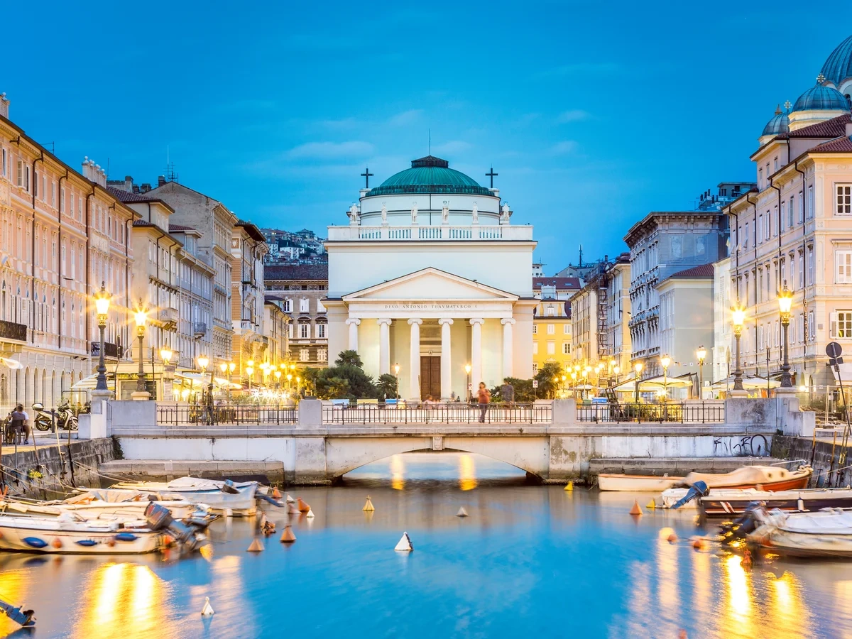 Trieste waterfront, Piazza Unità d’Italia and Adriatic cityscape in Italia
