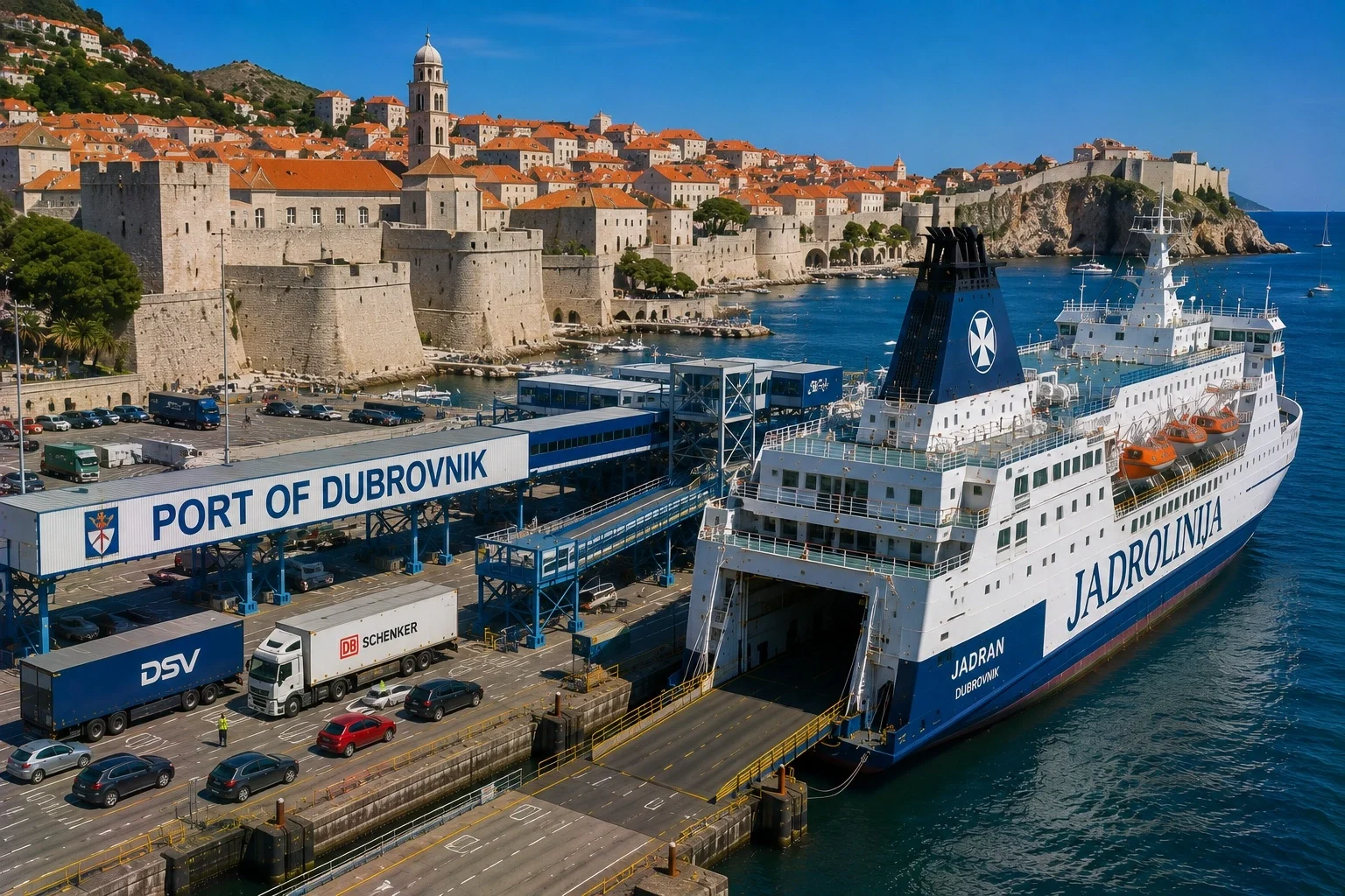 Gruž matkustajalautta harbour in Dubrovnik, Kroatia