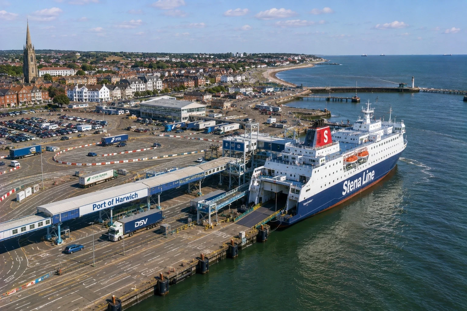 Harwich International lauttasatama at Parkeston Quay in Essex