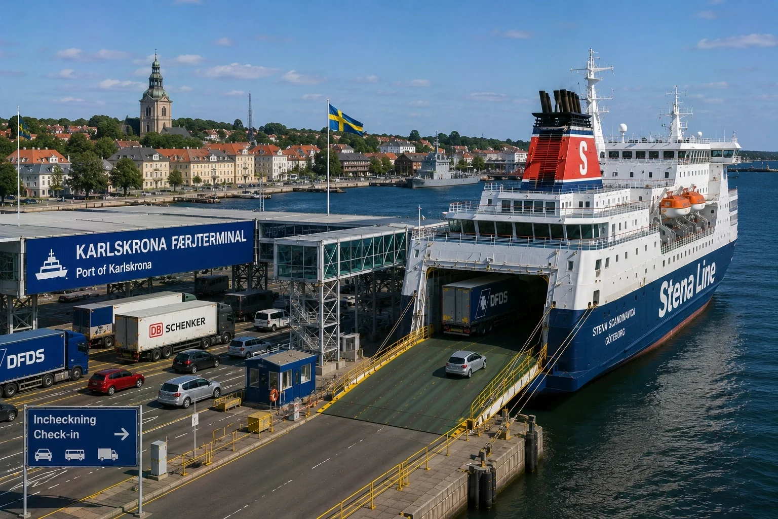 Stena Line ferry at Karlskrona – lauttaterminaali